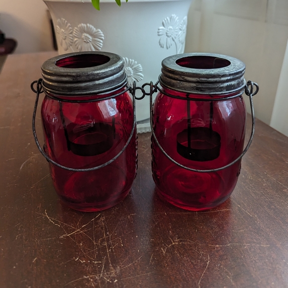 red Christmas jars - Picture 3 of 5